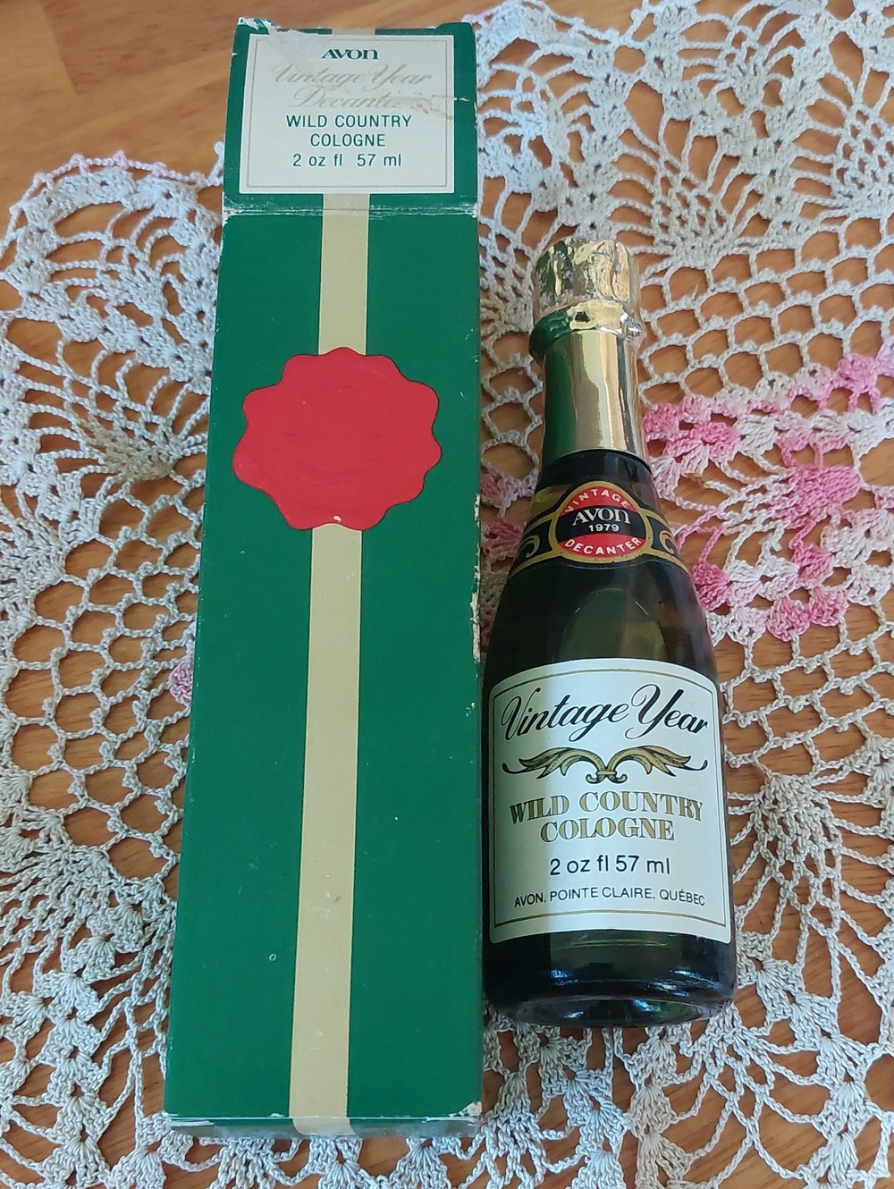 VTG 1979 Avon Vintage Year Decanter Wild Country Cologne NIB